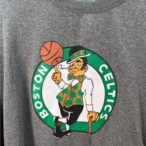 NBA Boston Celtics Men’s Large Gray Long Sleeve Shirt Net Dri